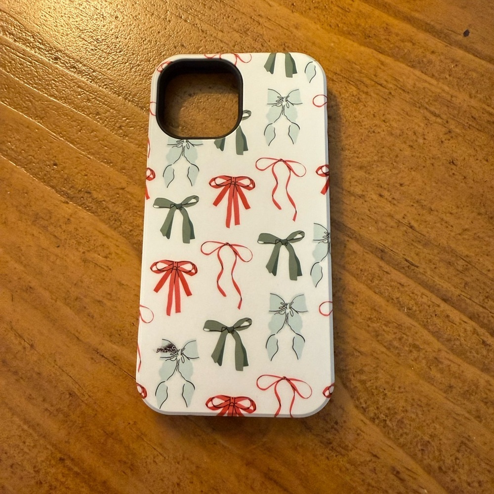 Elegant Bow Pattern Phone Case - Red and Green